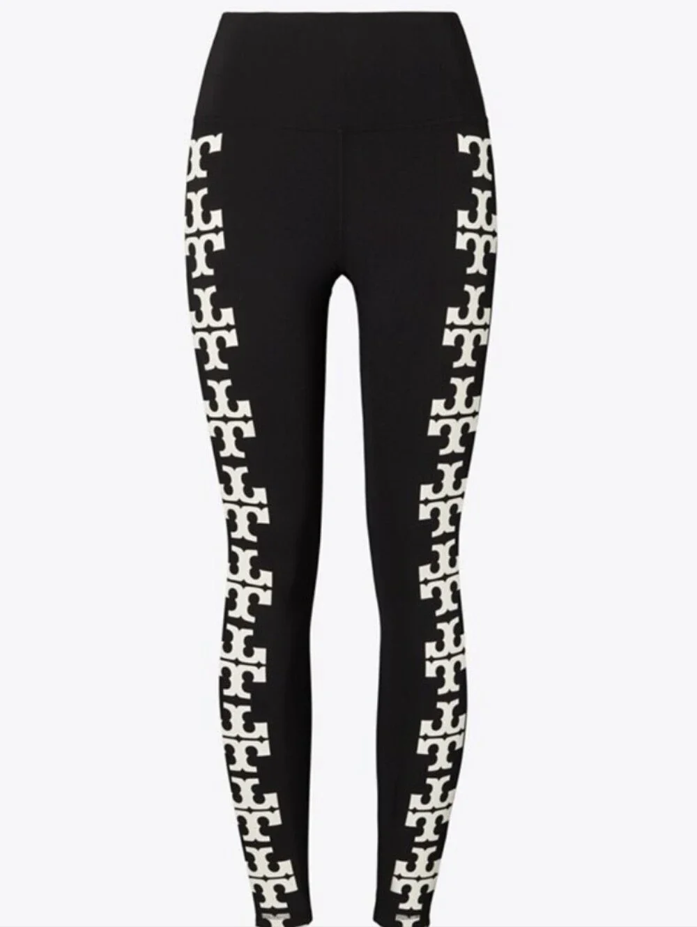 Tory Burch Compression Logo 7/8 Leggings in black, ...Size Medium